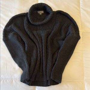 Chunky Black Turtleneck Sweater